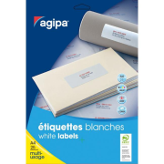 Etikety univerzálne na zakladače 190x38mm Agipa A4 20 hárkov
