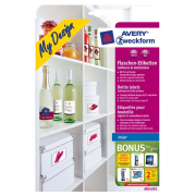 Avery Zweckform, samolepiaca etikety, na láhve, A4, 90x120mm, 5 listov, pre atramentové tlačiarne, O