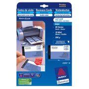 Avery Zweckform, vizitky, s hladkým okrajom, biele, matné, A4, 260 g/m2, 85x54mm, 8ks/A4,