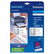 Avery Zweckform, vizitky, biele, matné, A4, 200 g/m2, 85x54mm, 10 listov, pre laserové a atramentové