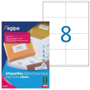 Etikety laser 105x72mm Agipa A4 100 hárkov