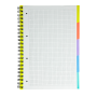 Blok College Format Werk Ursus A4 100 listov štvorčekový farebný register