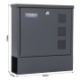 Poštová schránka Lago, antracit